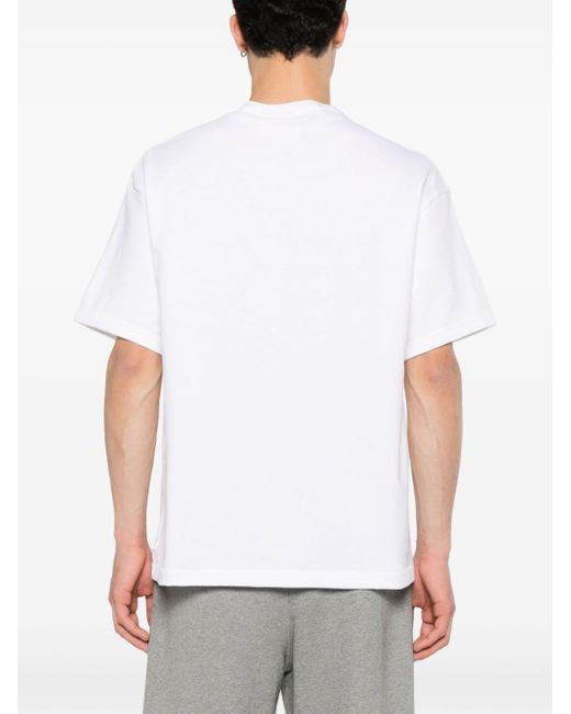 T-shirt con ricamo di Champion in White da Uomo