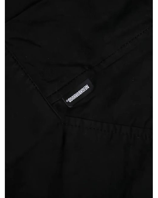 Neighborhood Black Embroidered-Logo Shirt for men