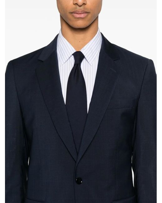 Fursac Blue Check-Pattern Suit for men