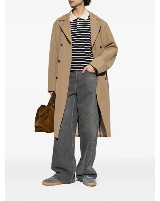 A.P.C. Natural Buttoned Double-Breasted Coat for men