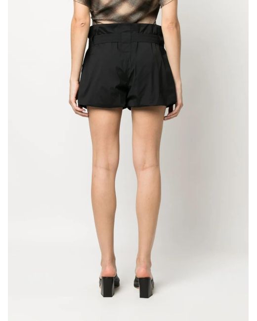 Shorts con cinturón y dobladillo abombado Philosophy Di Lorenzo Serafini de color Black