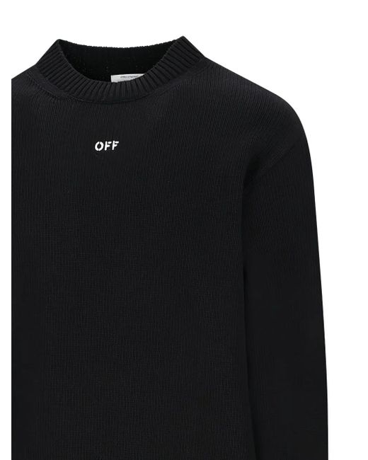 Off-White c/o Virgil Abloh Black Crewneck Sweater for men