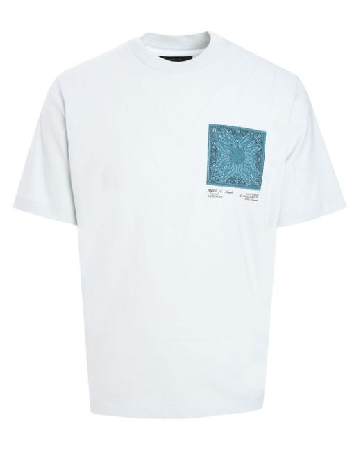 Amiri White Ma Bandana T-Shirt for men