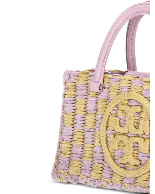 Tory Burch Purple Small Ella Logo-Appliqué Tote Bag