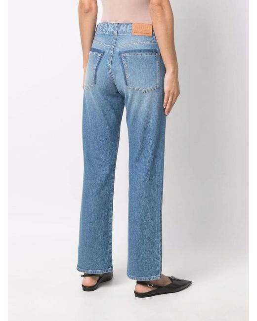 Stella McCartney Blue Salt & Pepper Logo Slim-Cut Jeans