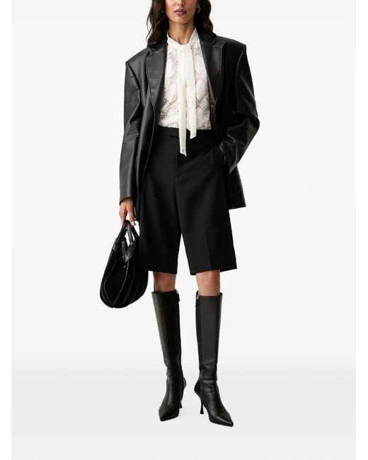 Mos Mosh Black Leyana Miley Pressed-Crease Shorts