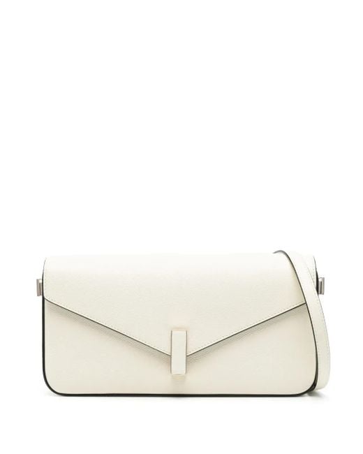 Bolso de hombro de piel Valextra de color Natural