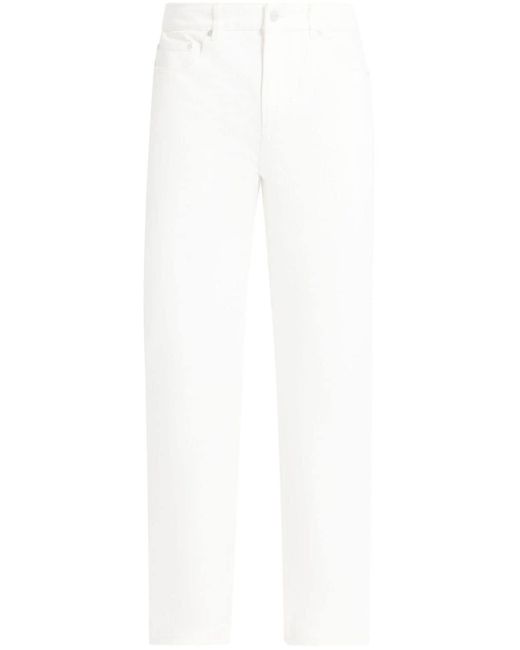 Lacoste White Mid-rise Straight-leg Jeans for men