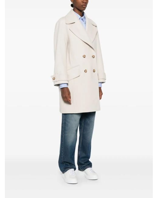 Paul Smith White Button-Up Pocket Coat