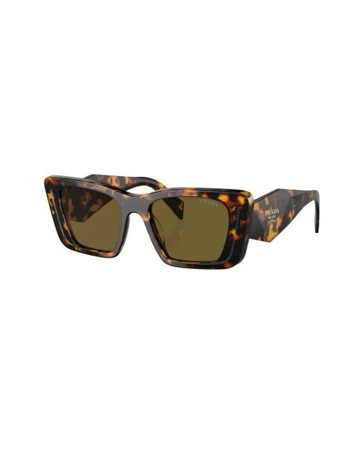 Prada Brown Square-Frame Sunglasses
