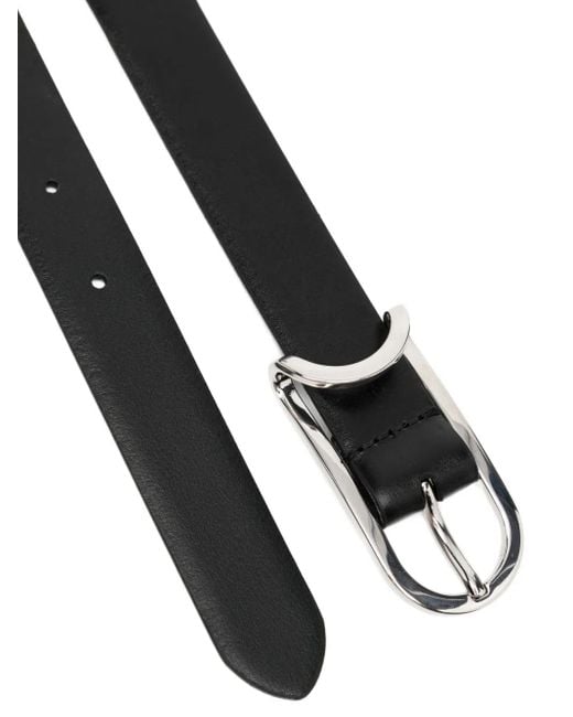 Andersons White Slim Leather Belt
