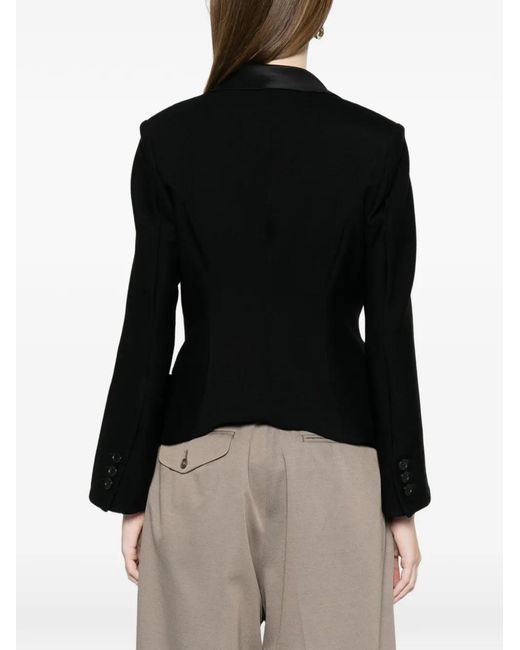 Undercover Black Notched Lapel Asymmetric Jacket