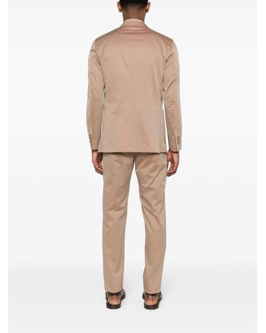 Boglioli Natural Single-Breasted Cotton Suit for men