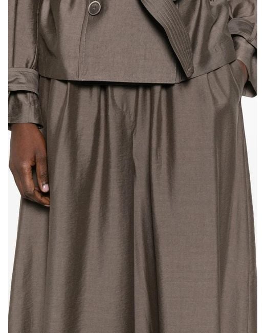 Peserico Brown Elasticated-Waistband Trousers
