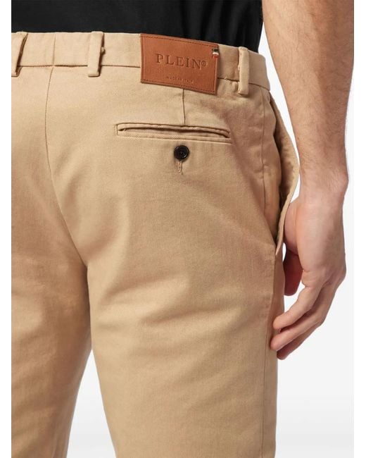 Philipp Plein Natural Appliqué Chinos for men