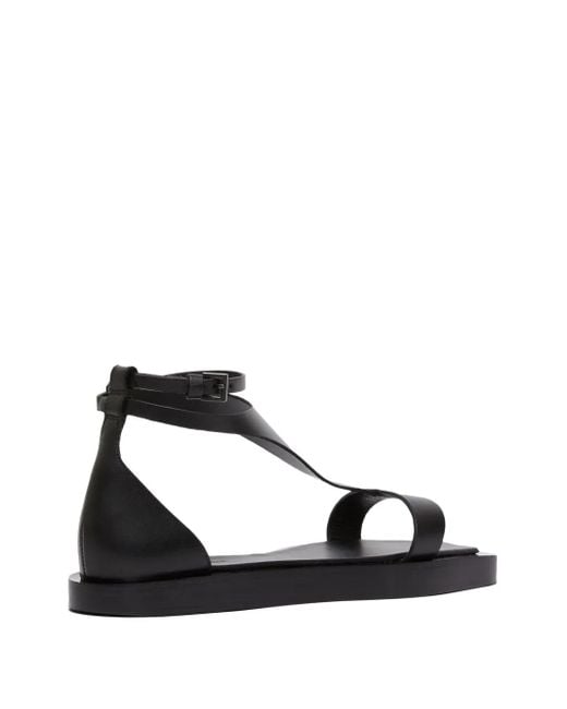Max Mara Black Vela Strappy Flat Sandals