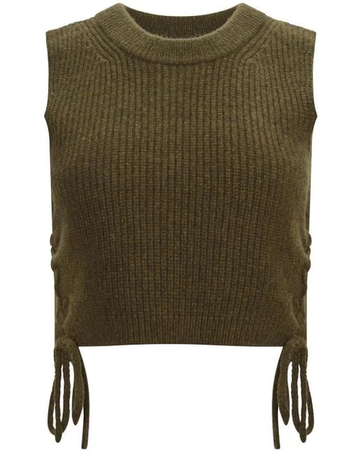 Altuzarra Green Amani Knitted Crop Top