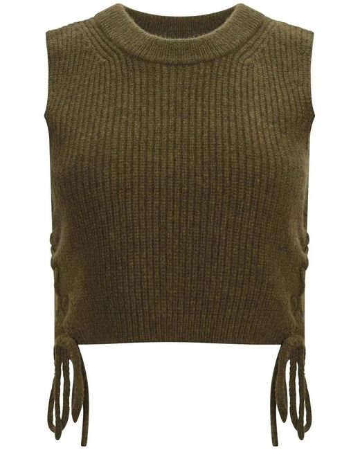 Altuzarra Green Amani Knitted Crop Top