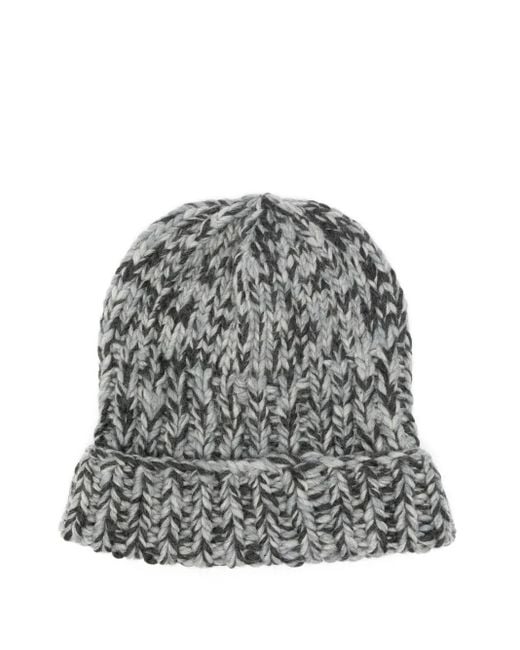 Ganni Gray Knitted Hat