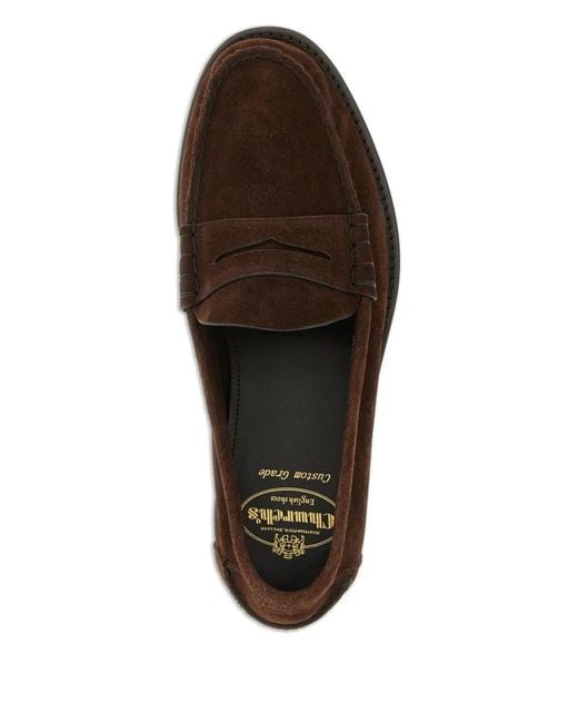 Church's Brown Rowley Calf Suede Loafers for men