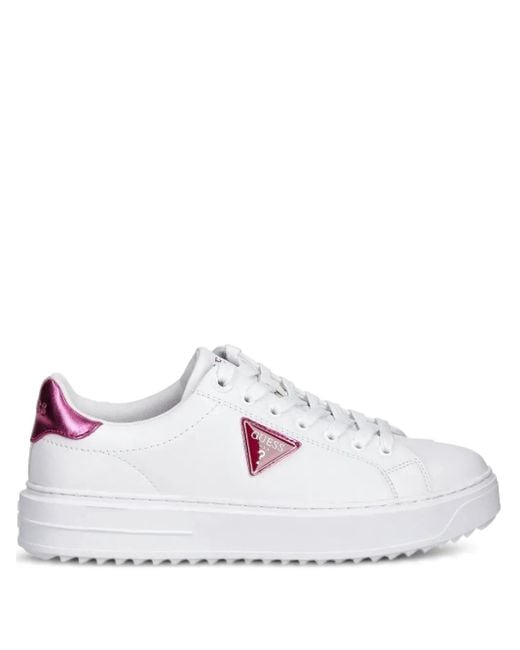 Guess White Denesa Sneakers