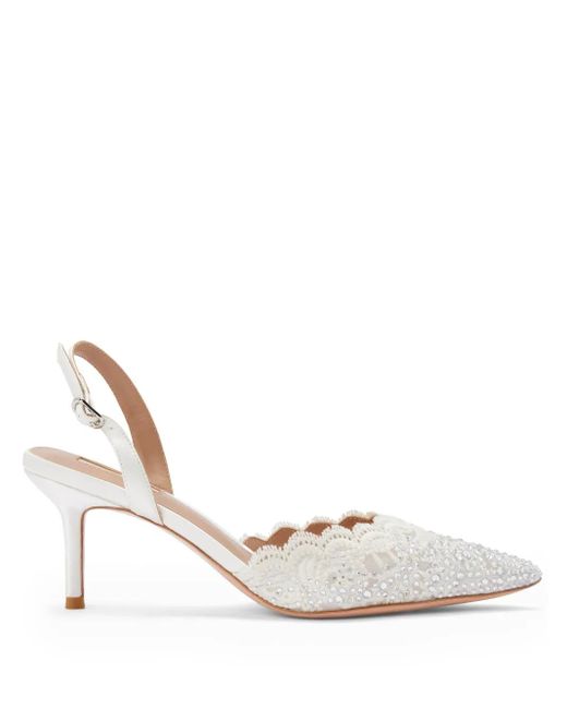 Nicoli White 70mm Rimini Pumps