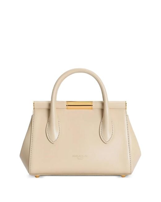 Dolce & Gabbana Natural Mini Marlene Tote Bag