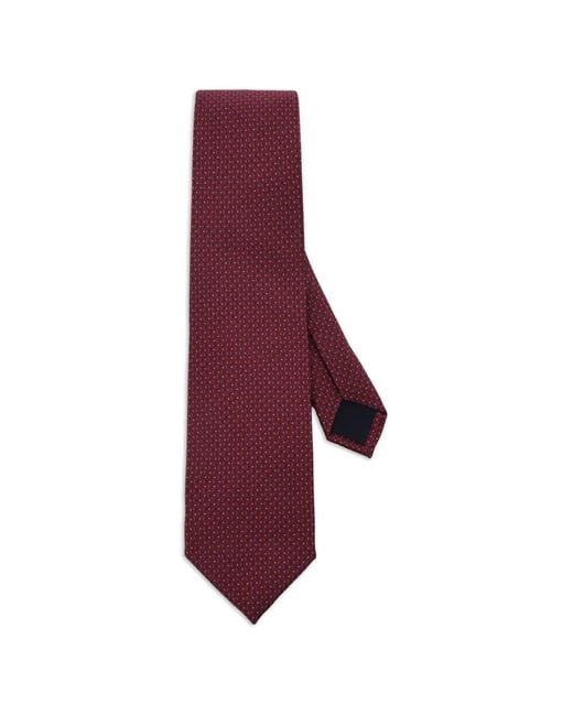 Corneliani Purple Patterned Silk Tie for men