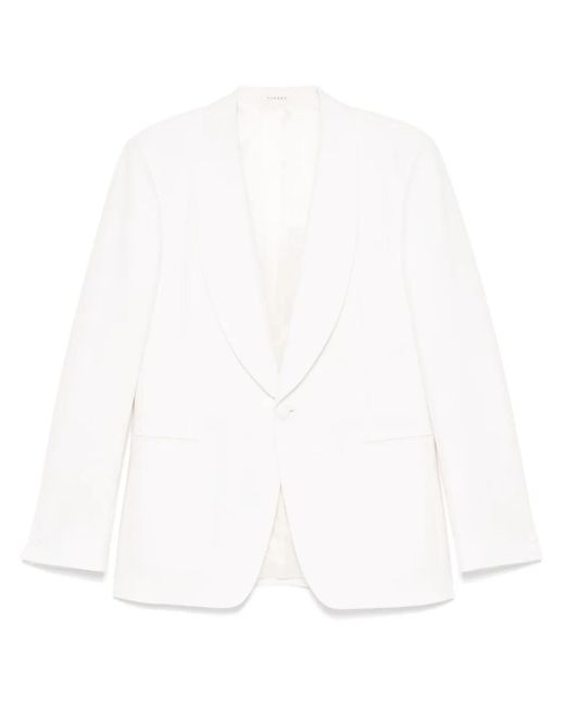 Fursac White Shawl-Lapels Blazer for men