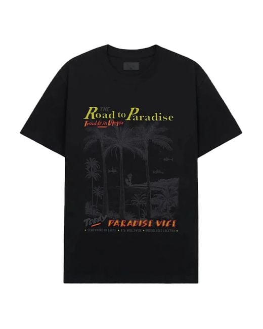 RTA Black Colin Road To Paradise T-Shirt for men