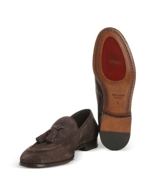 Al Duca D'aosta Brown Tassel-Detail Loafers for men