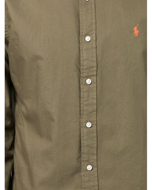 Polo Ralph Lauren Green Classic Button-Up Shirt for men