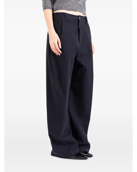 Societe Anonyme Blue Bloom Wide-Leg Trousers