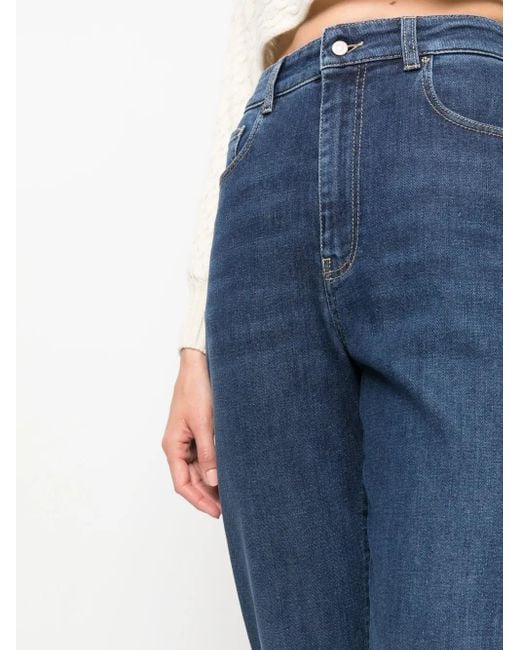 Fabiana Filippi Blue Side-Slit Bootcut Jeans
