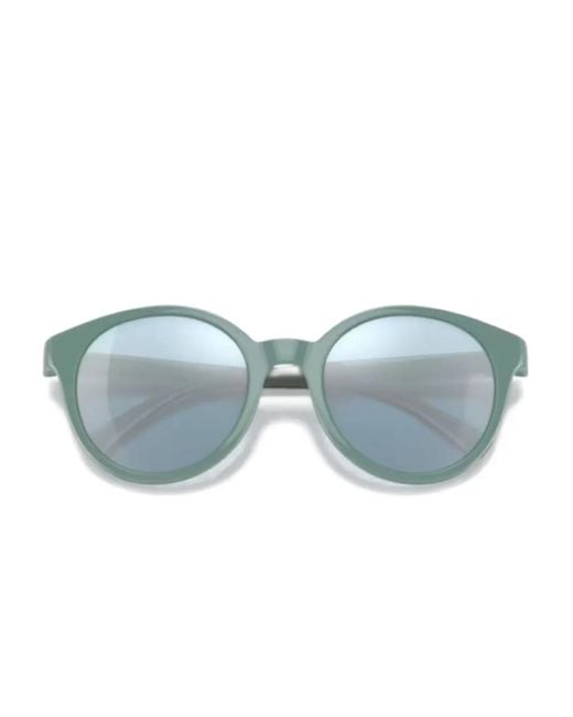 Emporio Armani Blue Round-Frame Sunglasses