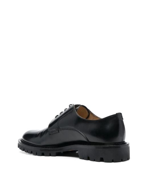 Scarosso Black Chunky-Soled Derby Shoes for men