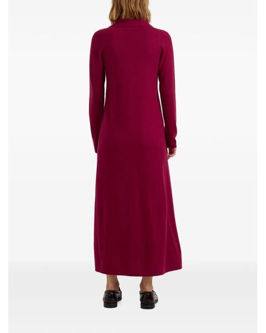 Chinti & Parker Red A-Line Maxi Polo Dress