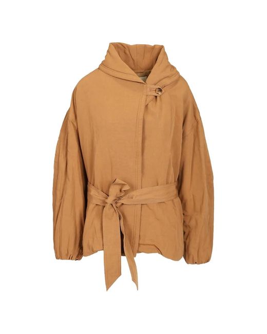 Isabel Marant Brown Volinda Cotton Short Trench Jacket