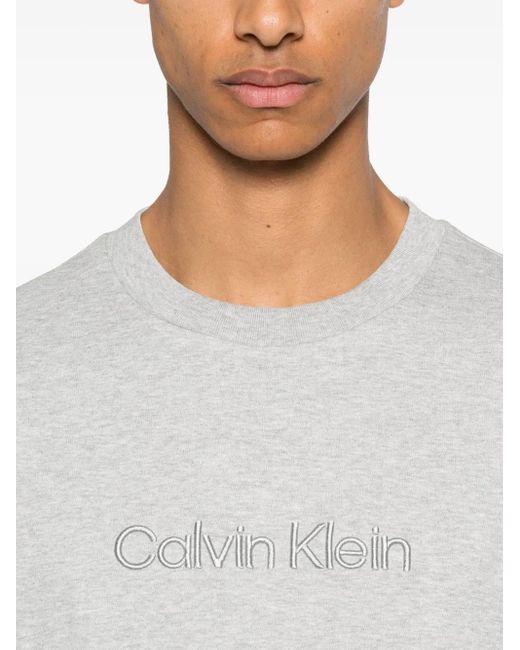 Calvin Klein White Cotton T-Shirt for men