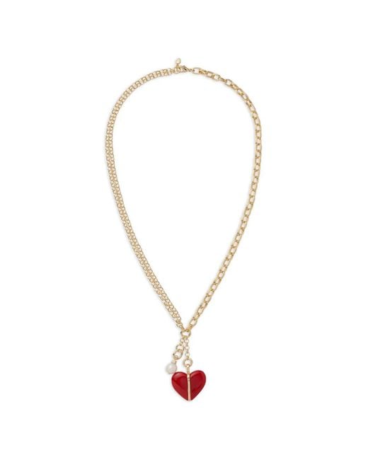 Roxanne Assoulin White The Big Stone Heart Necklace