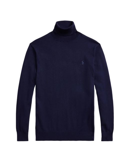 Polo Ralph Lauren Blue Roll-Neck Sweater for men