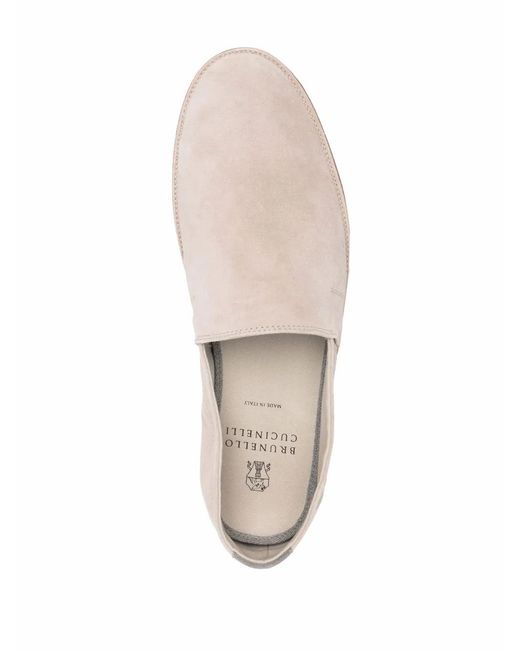 Brunello Cucinelli Pink Round-Toe Loafers for men