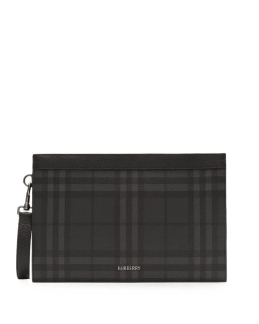 Burberry Black Pochette Zippée City Check for men