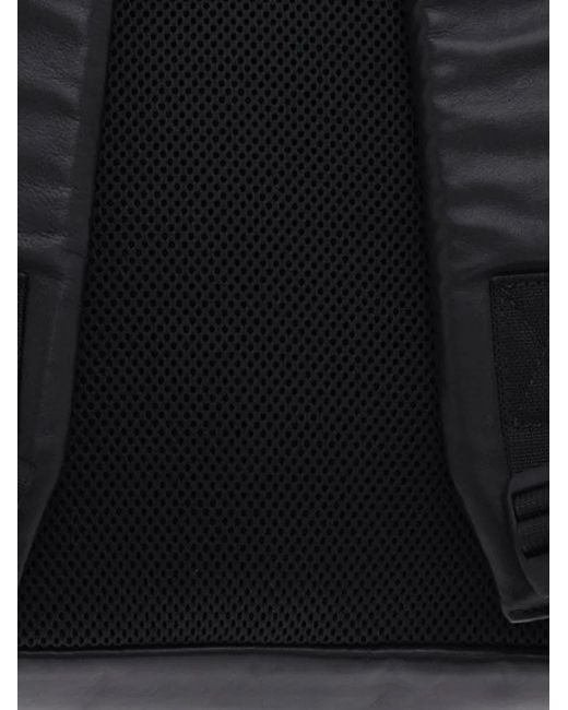 Porter-Yoshida and Co Black Zip Leather Backpack