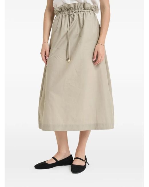Liu Jo Natural Drawstring Paperbag-Waist Skirt