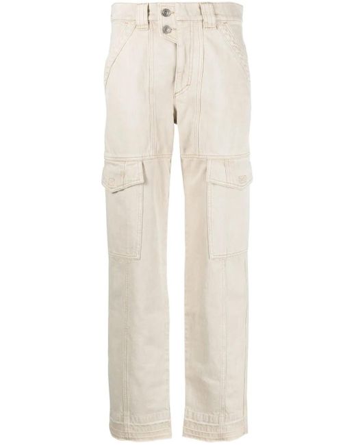Isabel Marant Natural Vayoneo Cargo Jeans