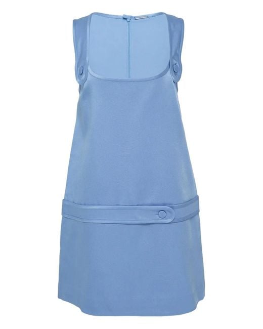 Alexis Blue June Square-Neck Mini Dress