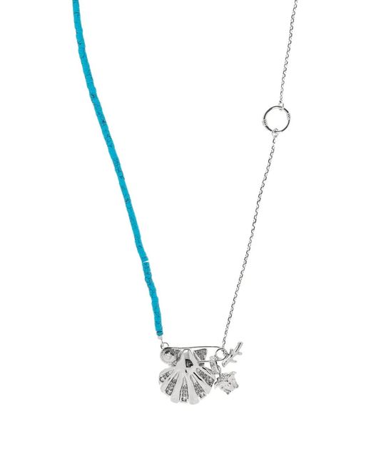 Versace Blue Icons De La Mer Necklace