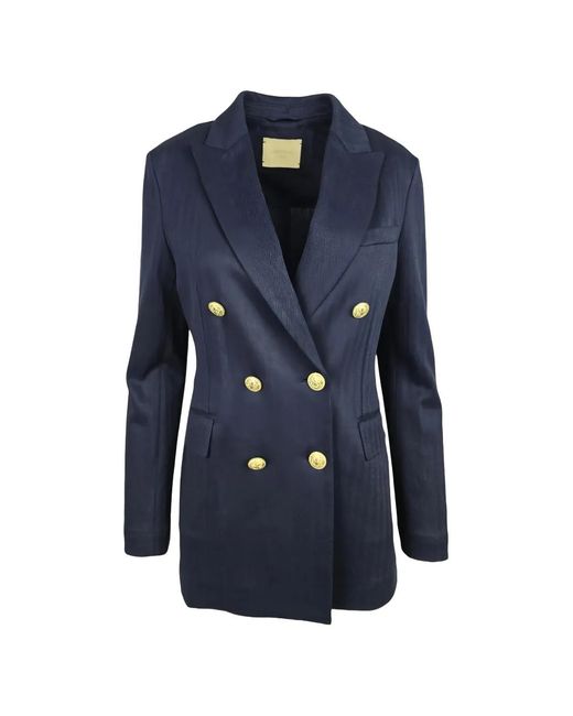 Circolo 1901 Blue Double-Breasted Blazer
