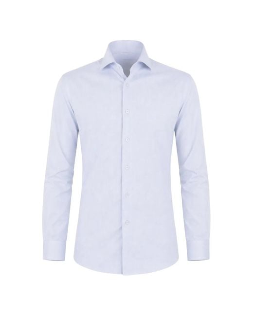 Boss Blue Wrinkle-Resistant Shirt for men